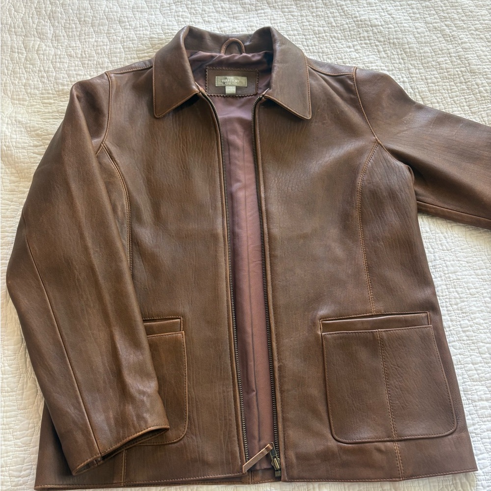 The Territory Ahead Brown Leather Jacket